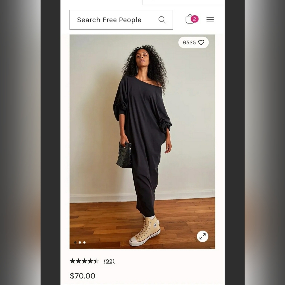 Free People Beach Lifestyle Maxi Dress Size M Navy